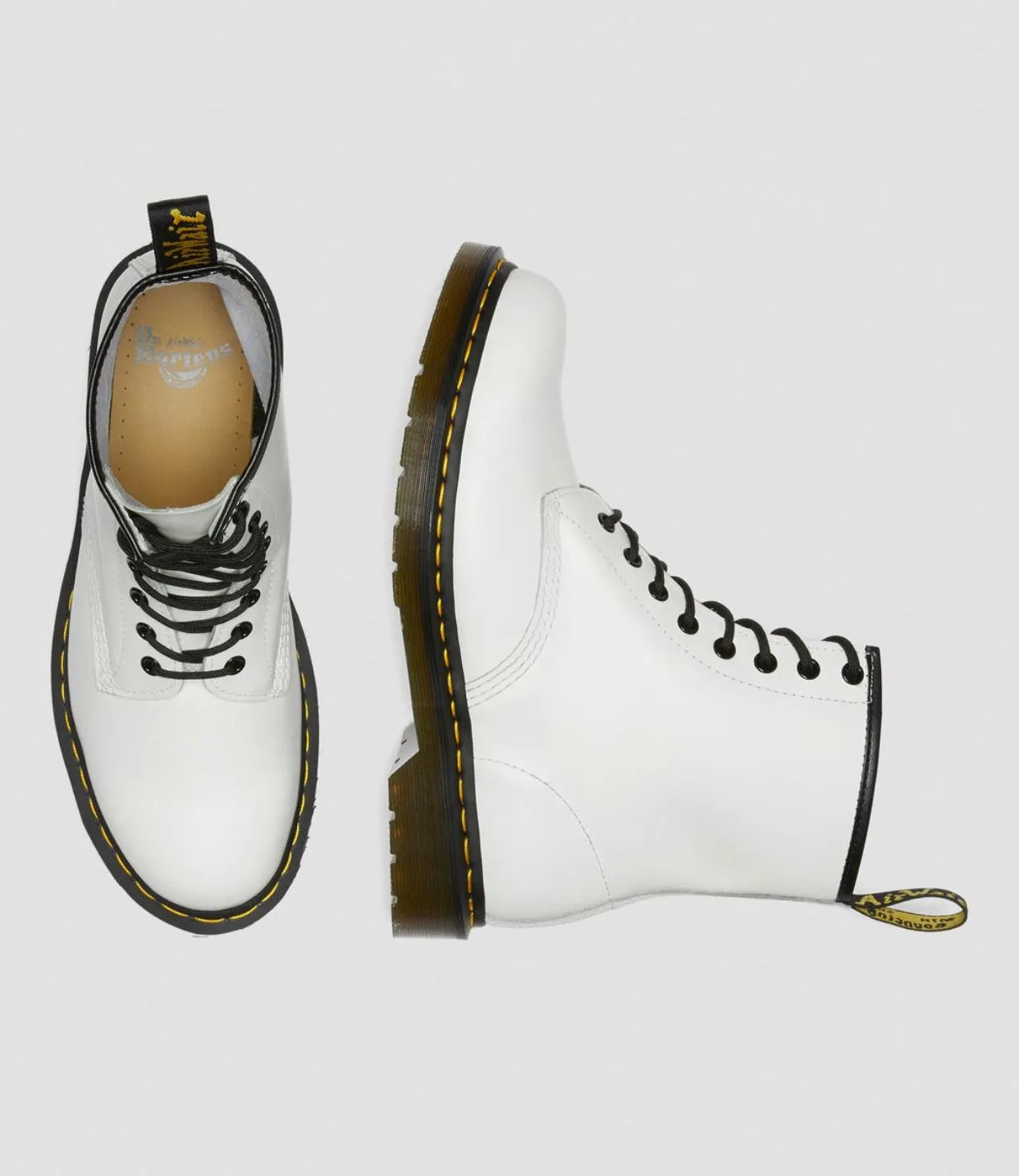 Dr. Martens 1460 White Smooth Ankle 8 Eyelet Boot