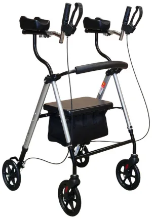 Dual Height Adjustable Gutter Forearm Rollator Walker