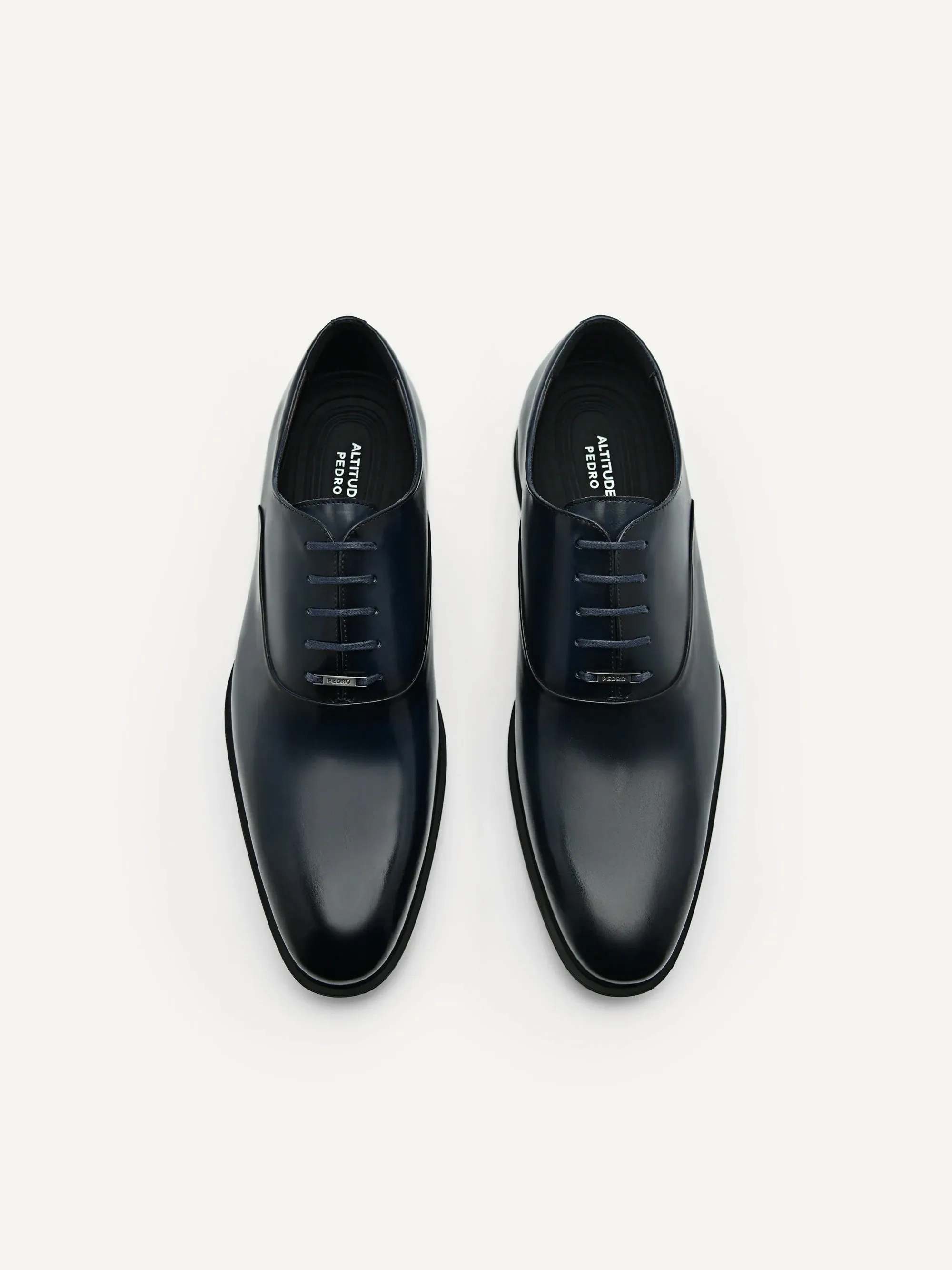 Embossed Leather Oxford Shoes