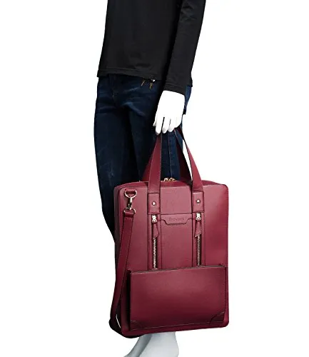 Estarer Women Business Briefcase Handbag PU Leather 15.6 Inch Shoulder Laptop Work Bag
