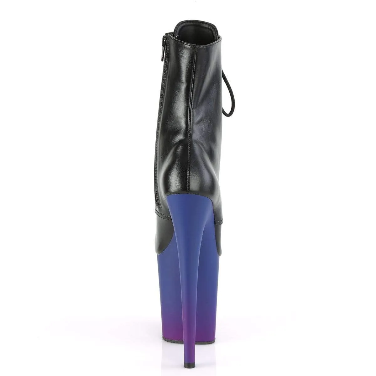 Flamingo 1020BP Black Faux Leather/Blue-Purple Ombre