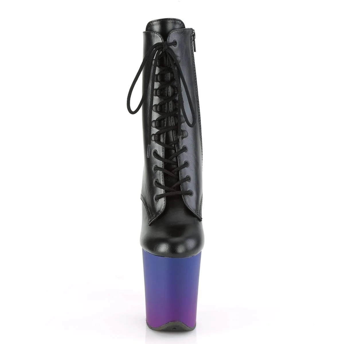Flamingo 1020BP Black Faux Leather/Blue-Purple Ombre