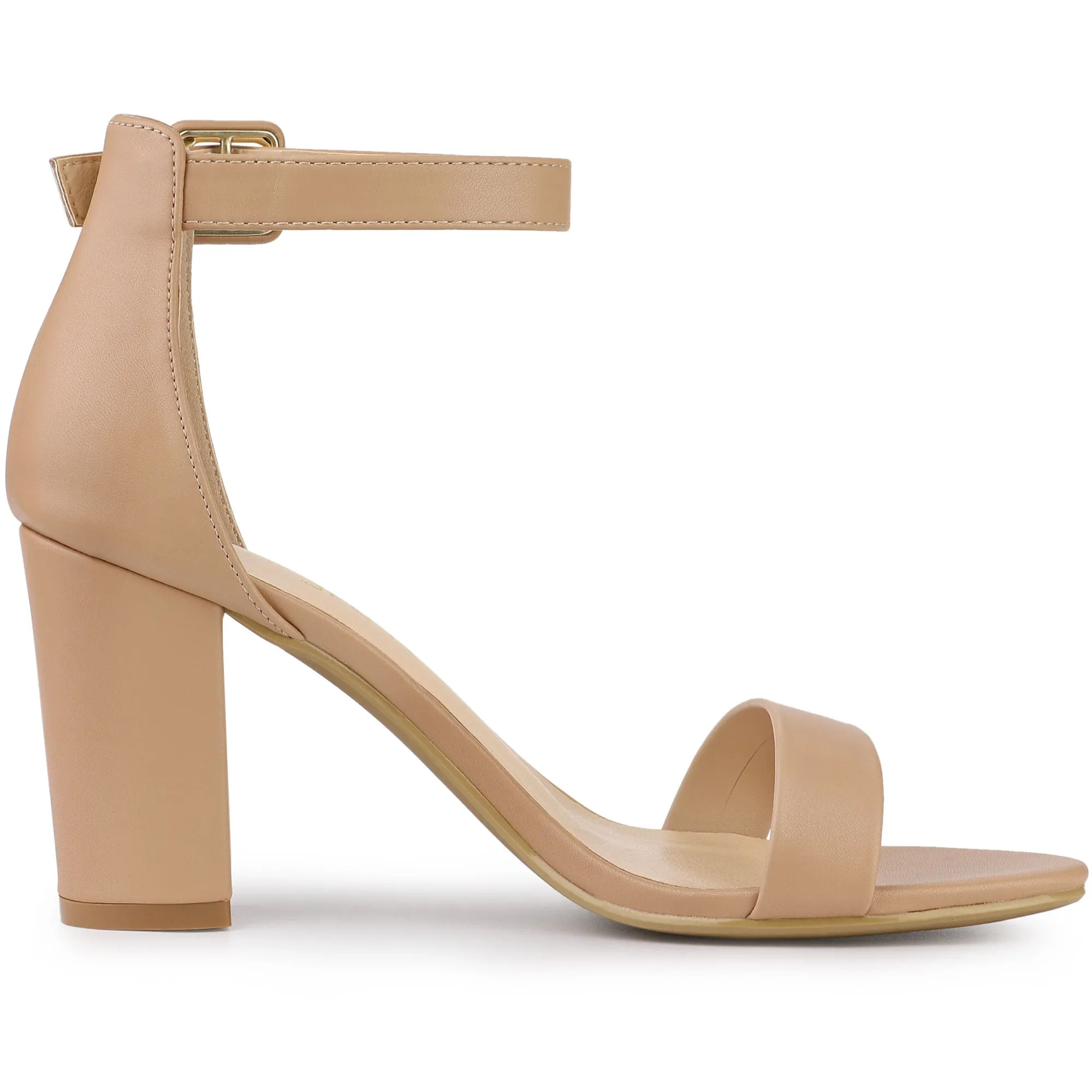 Floral Printed Open Toe Ankle Strap Block Heel Sandals