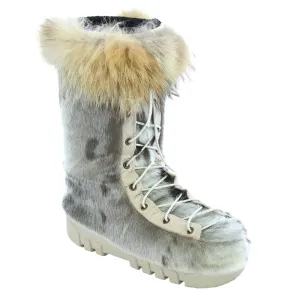 Fourrures (Furs) Grenier Sealskin and Coyote Fur Boots Loafer Style