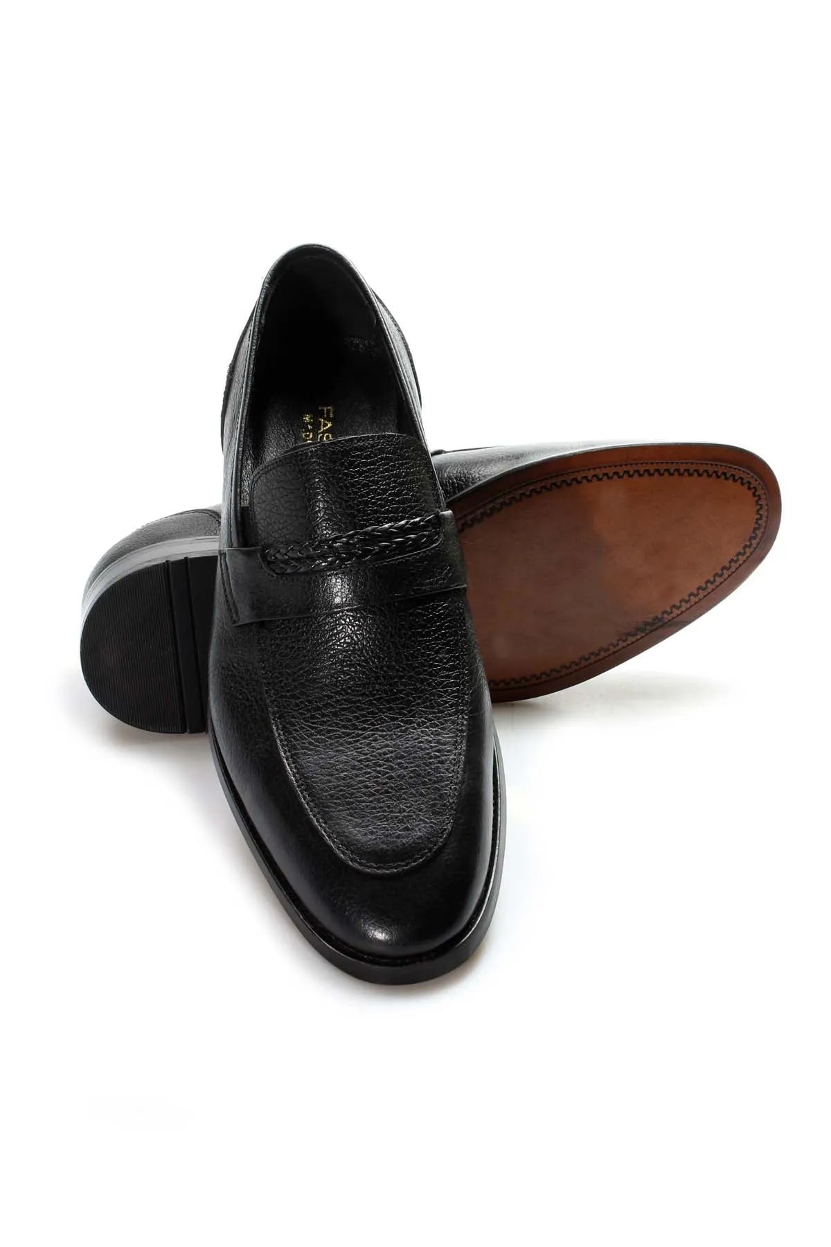 FST Genuine Leather Lace-up Men's Classic Shoes 932MA301 Black - Rome