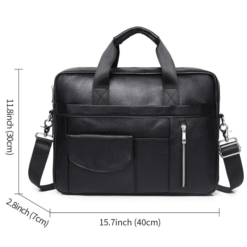 Genuine Leather Briefcases for Men Luxury Handbags Laptop Briefcase Bags