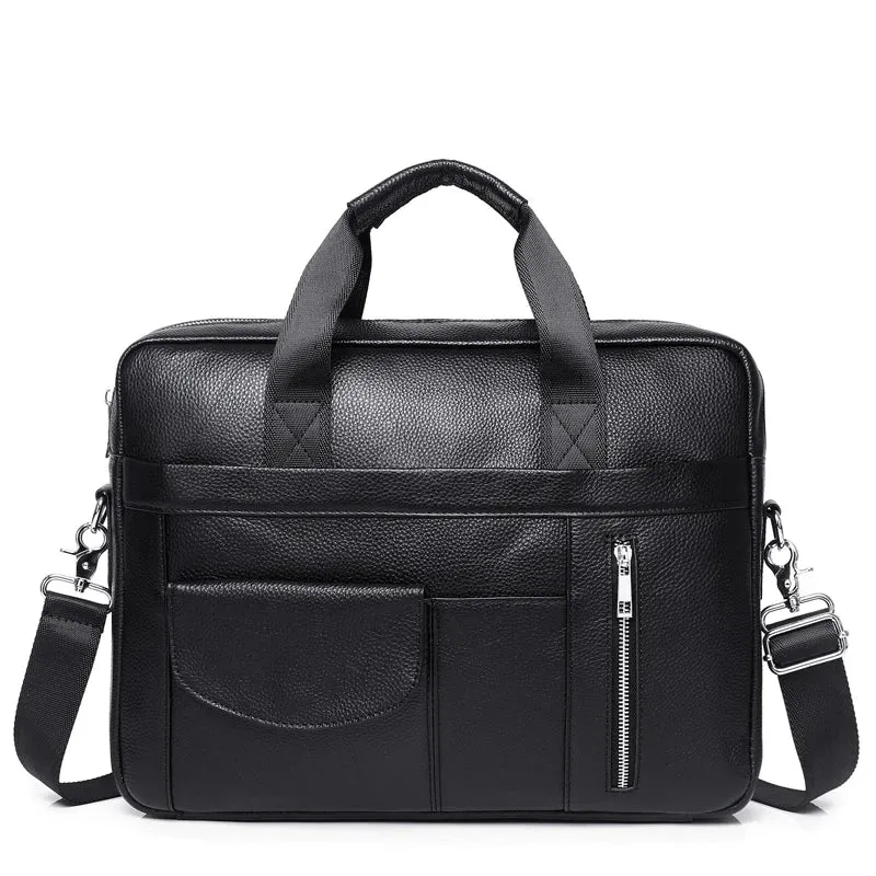 Genuine Leather Briefcases for Men Luxury Handbags Laptop Briefcase Bags