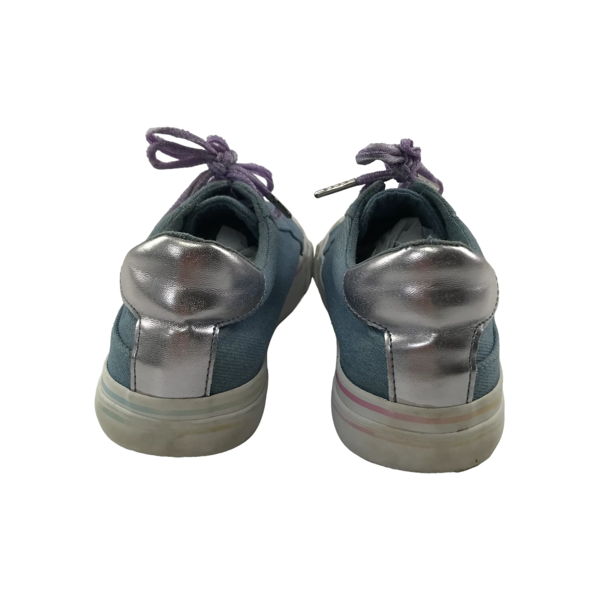 George Trainers Shoe Size 4 Blue Denim Style Canvas Shoes