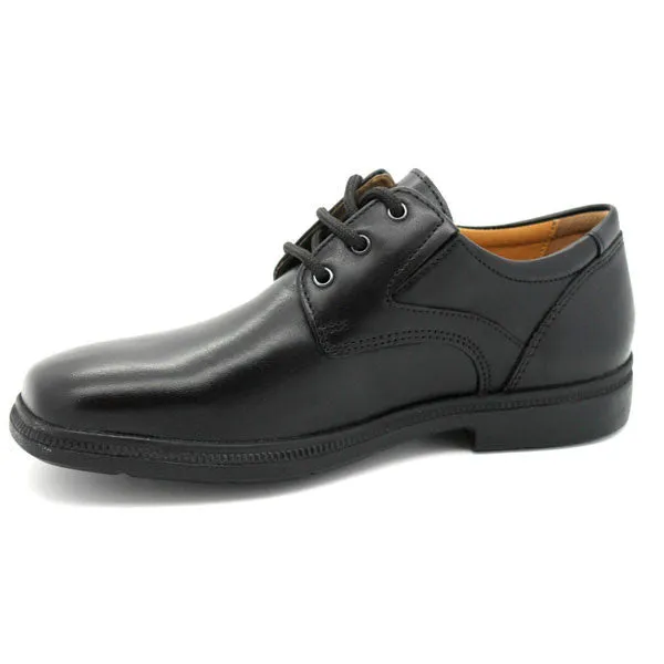 Geox J Federico Black Lace School Shoes
