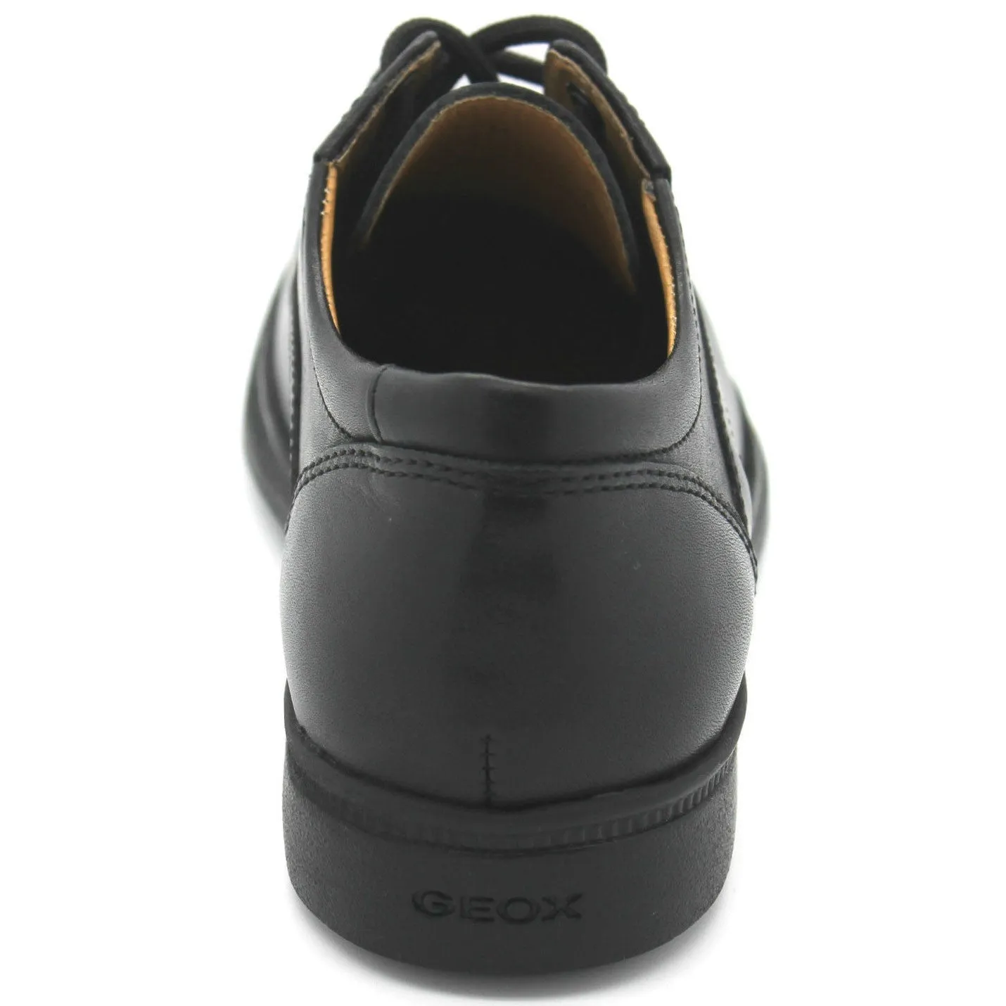 Geox J Federico Black Lace School Shoes