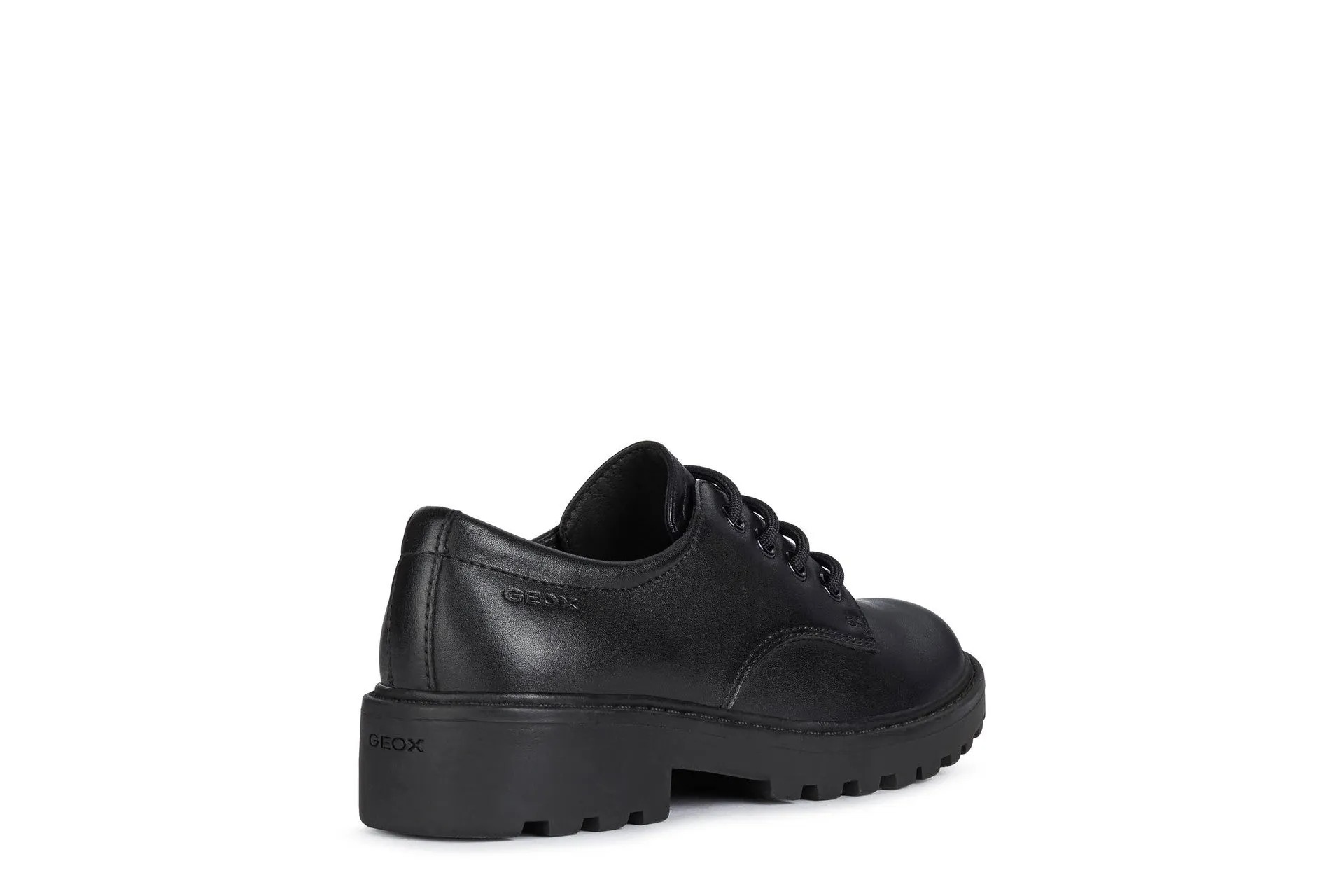 Geox School Shoes | Casey Lace Up | Black Leather