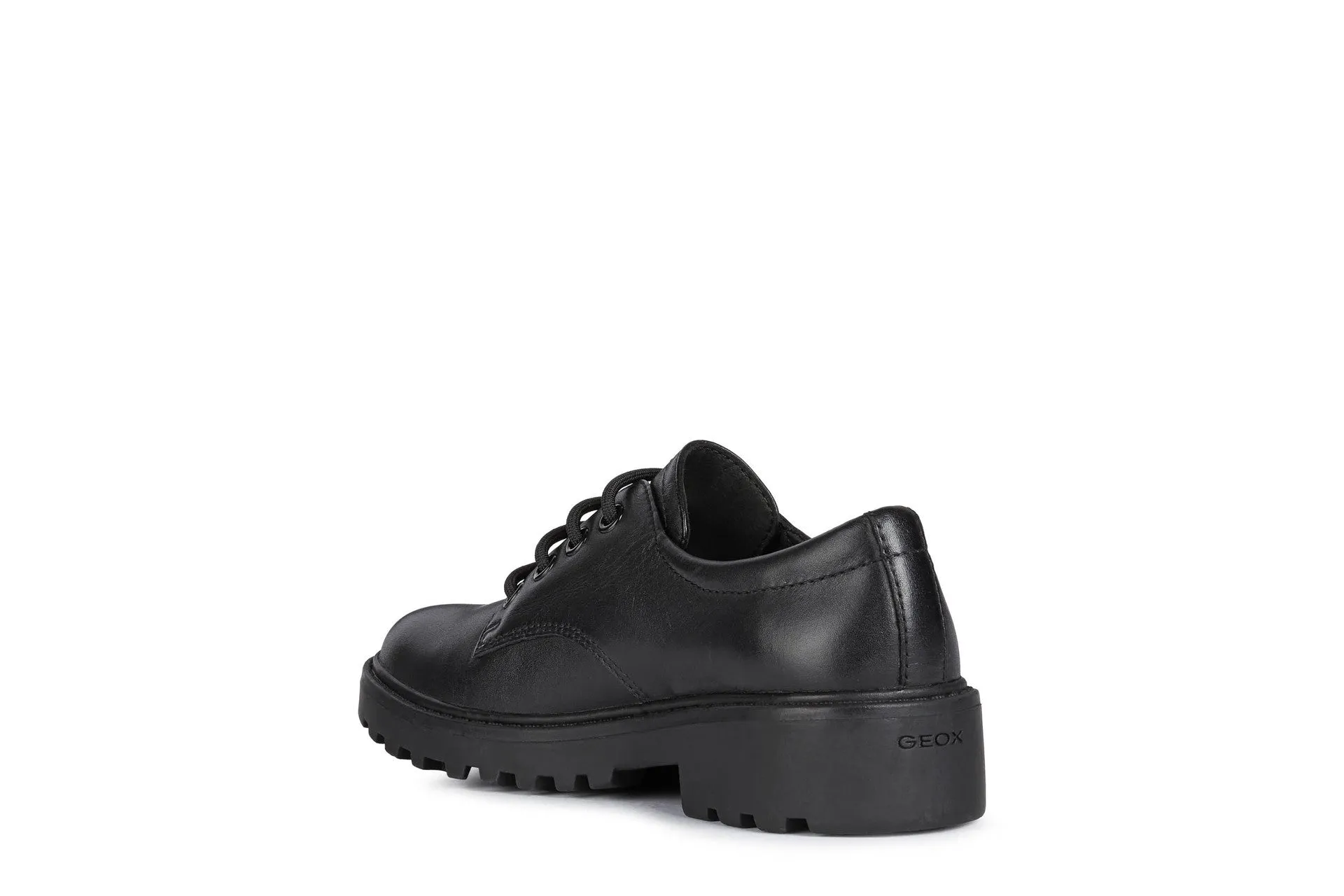Geox School Shoes | Casey Lace Up | Black Leather