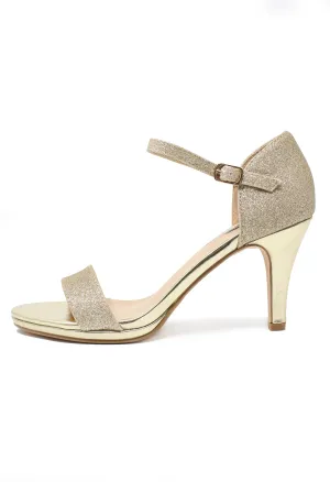 gold glitz barely there sandals