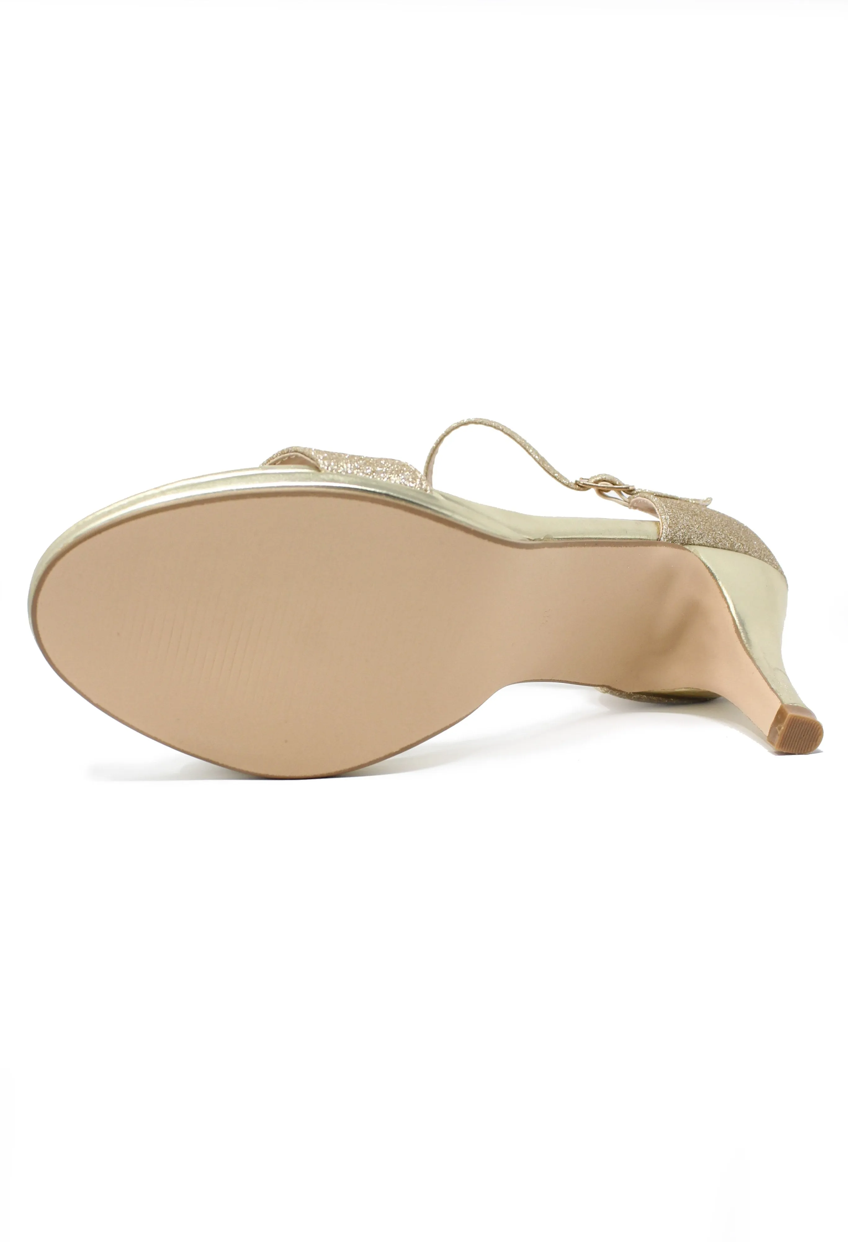 gold glitz barely there sandals