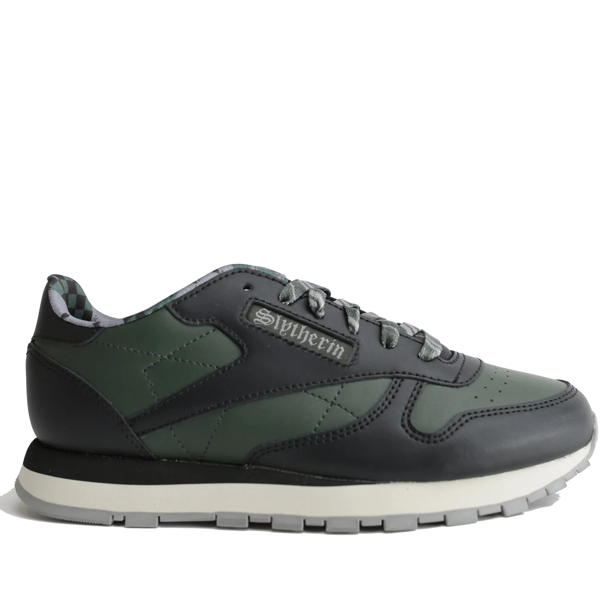 Grade School Reebok Harry Potter Slytherin Classic Leather Shoes - Black/Green