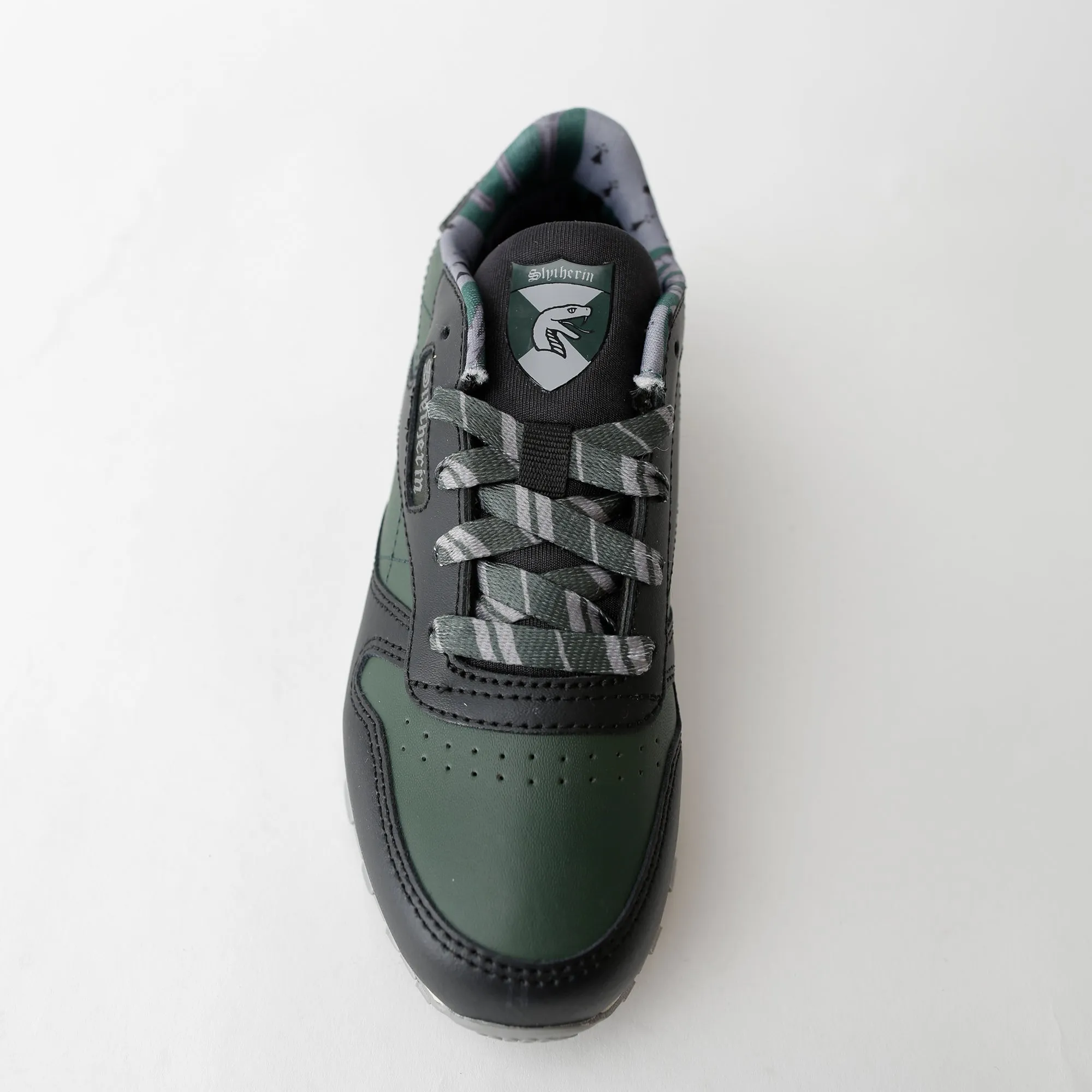 Grade School Reebok Harry Potter Slytherin Classic Leather Shoes - Black/Green