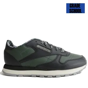 Grade School Reebok Harry Potter Slytherin Classic Leather Shoes - Black/Green