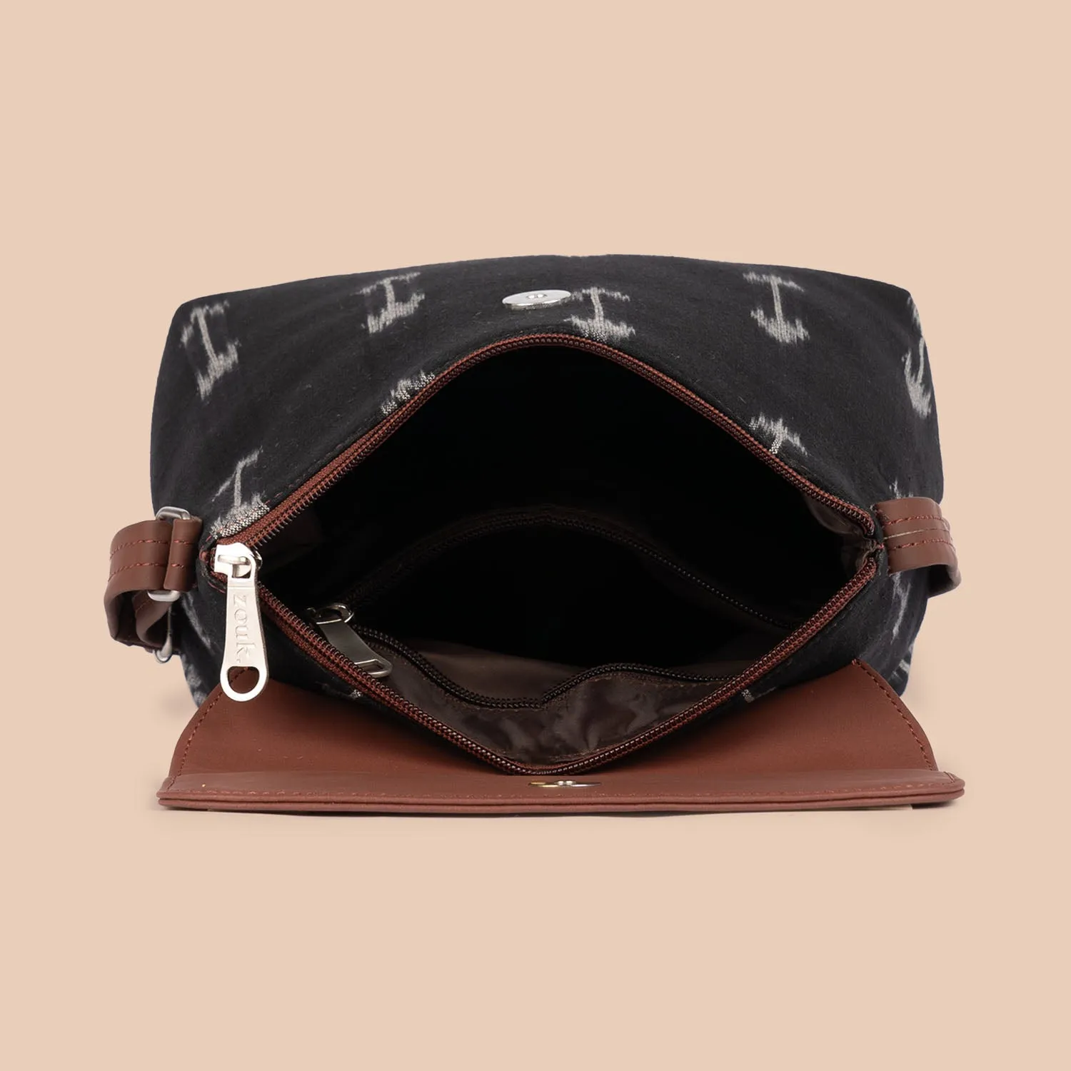 Ikat Arrow Flap Sling Bag