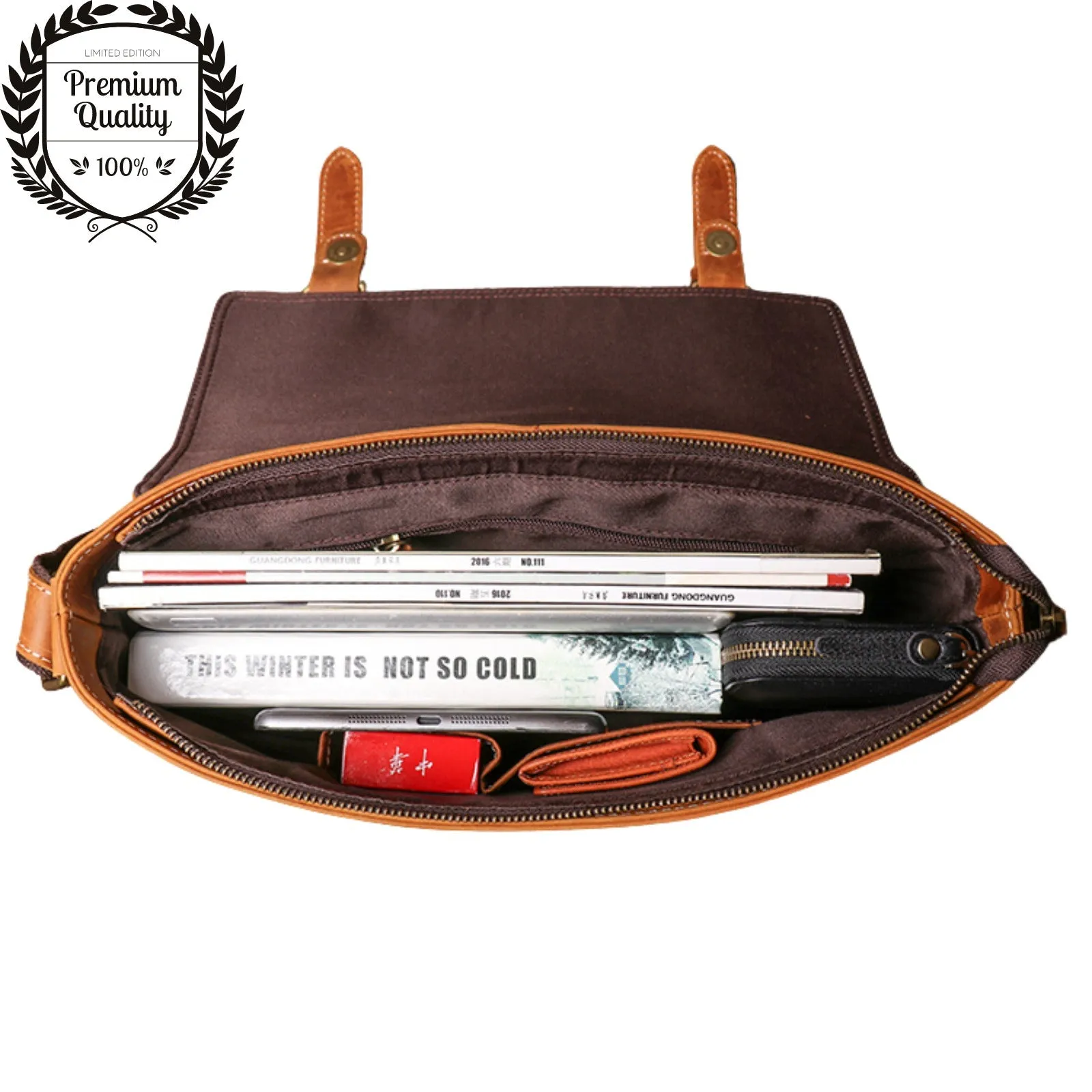 Ikolu Best Premium Pure Leather Laptop Bags for Men and Women