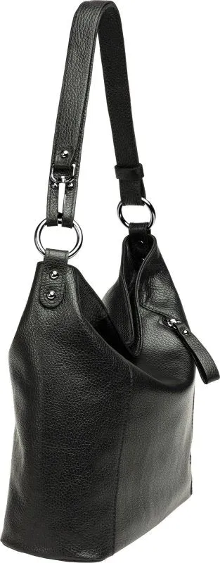 Italian Designer Leather Handbag with Adjustable Strap Stella Dark Tan