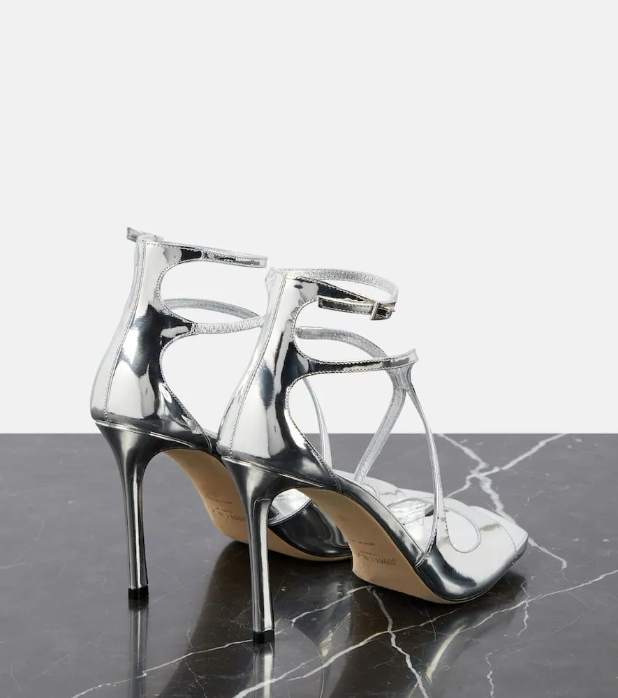 Jimmy Choo Azia 95 metallic leather sandals