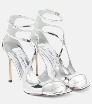 Jimmy Choo Azia 95 metallic leather sandals