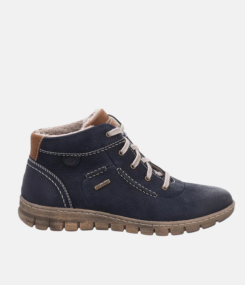 Josef Seibel Waterproof Ocean Blue Ankle Boots