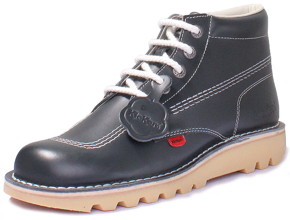 Kickers Kick Hi In Navy in Adults UK Size 6.5 - 12