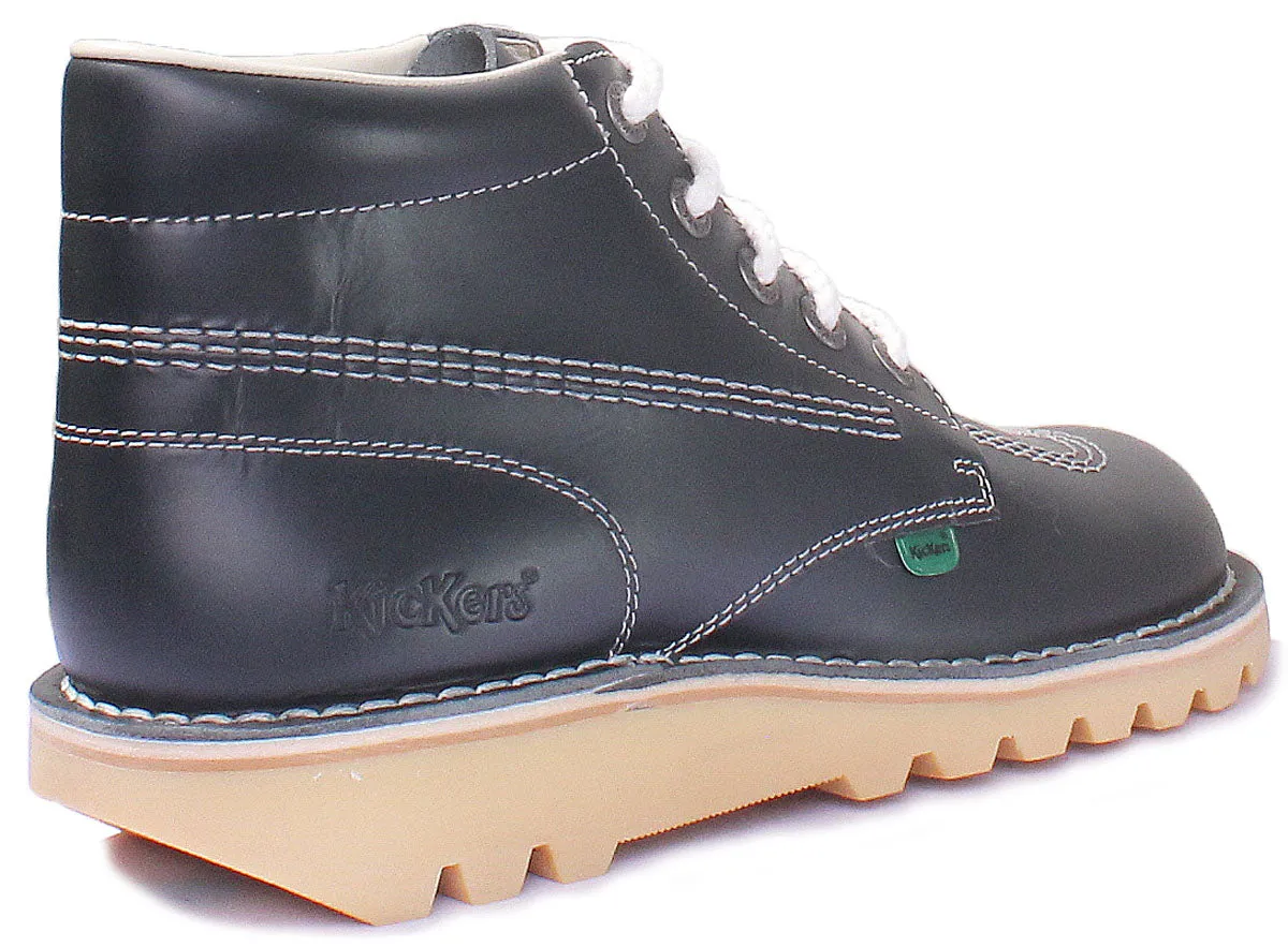 Kickers Kick Hi In Navy in Adults UK Size 6.5 - 12
