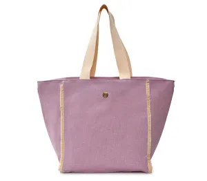 Kythira Canvas Beach Bag Lavender