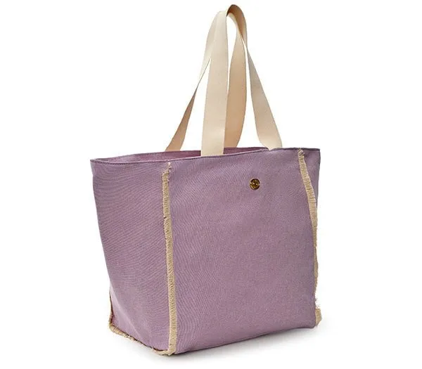 Kythira Canvas Beach Bag Lavender