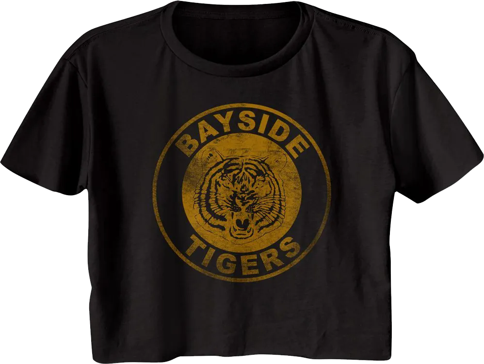 Ladies Bayside Tigers Logo Saved By The Bell Crop Top