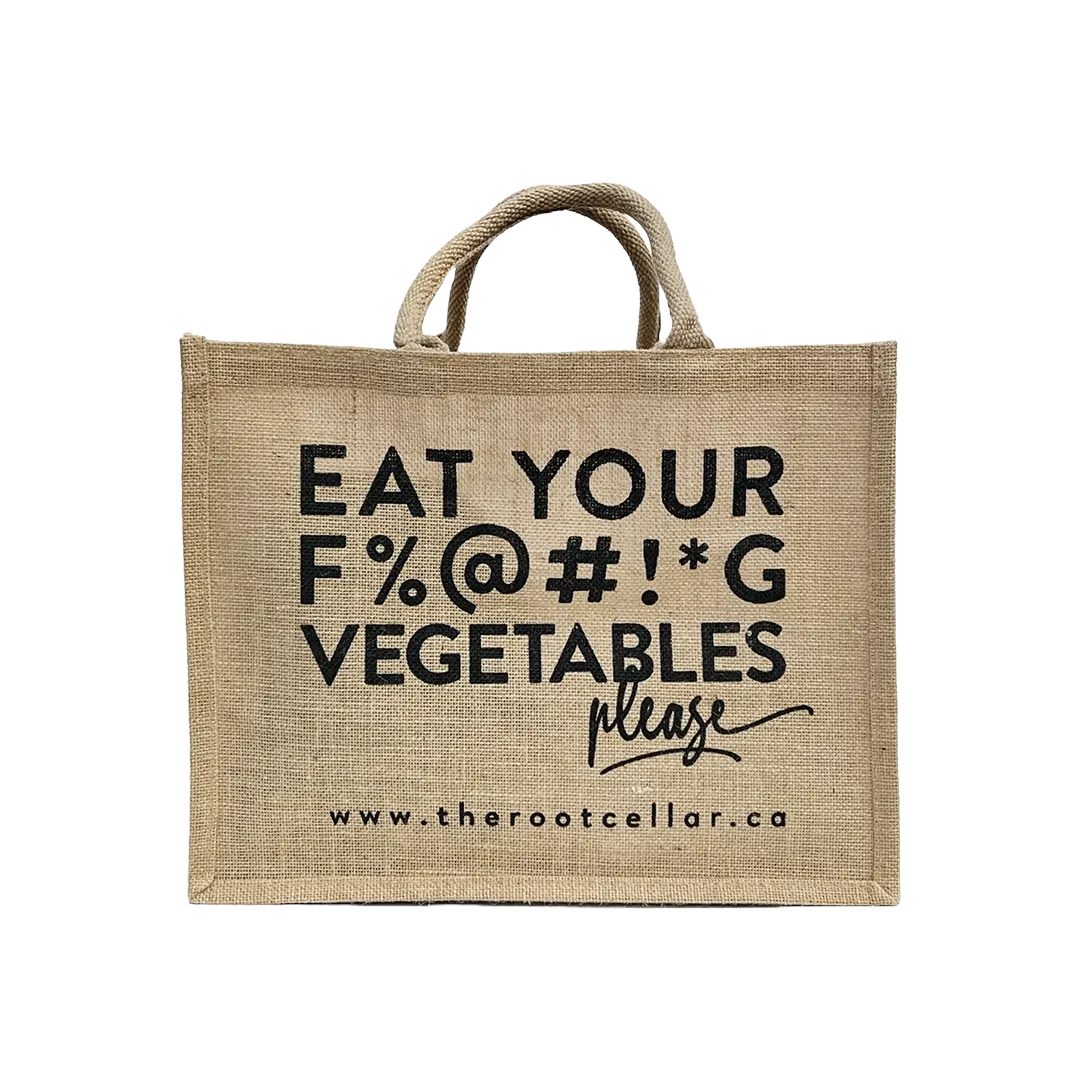 LARGE TOTE: Eat Your F%@#!*G Vegetables Please