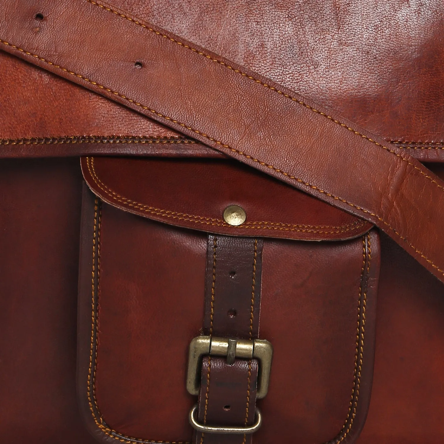 Leather Satchel Backpack 15"