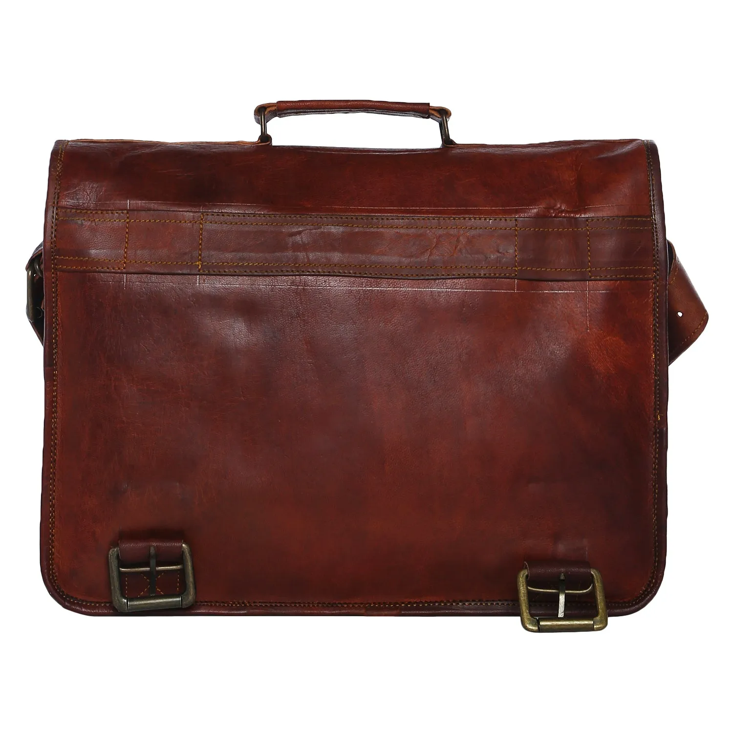 Leather Satchel Backpack 15"