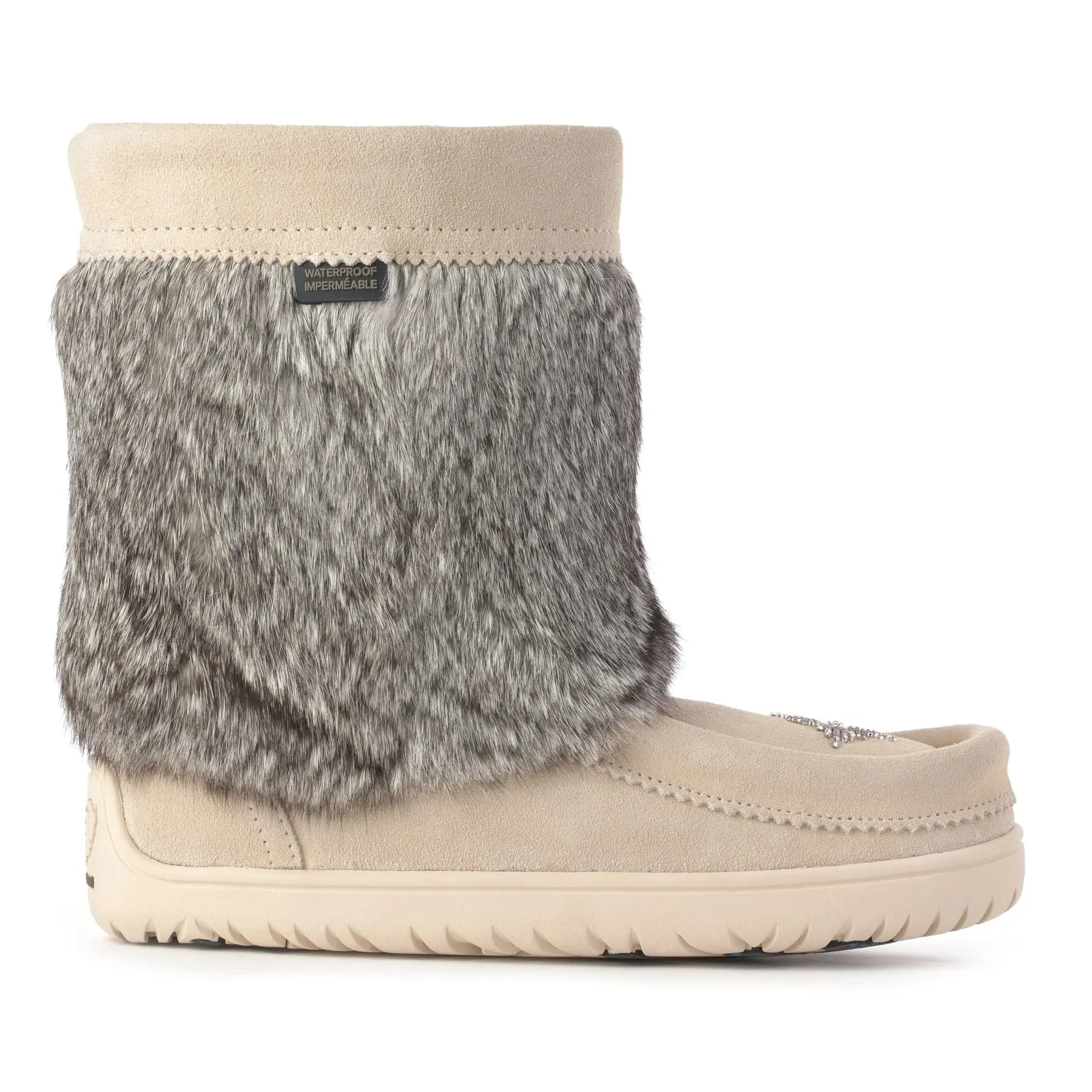 MANITOBAH MUKLUKS WOMEN'S WATERPROOF HALF SUEDE MUKLUK BOOT -  BIRCH
