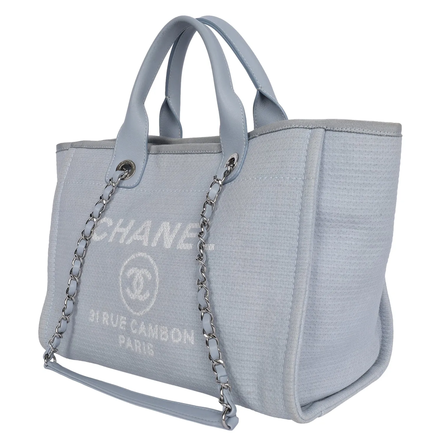 Medium Deauville Tote Baby Blue (Authentic Pre-Owned)