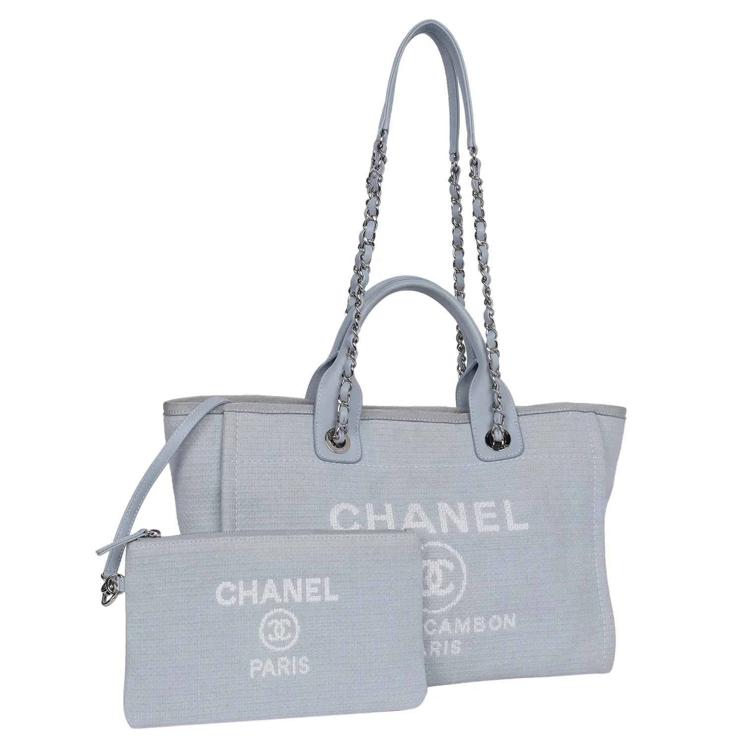 Medium Deauville Tote Baby Blue (Authentic Pre-Owned)