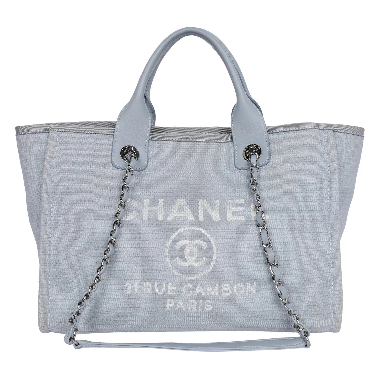 Medium Deauville Tote Baby Blue (Authentic Pre-Owned)