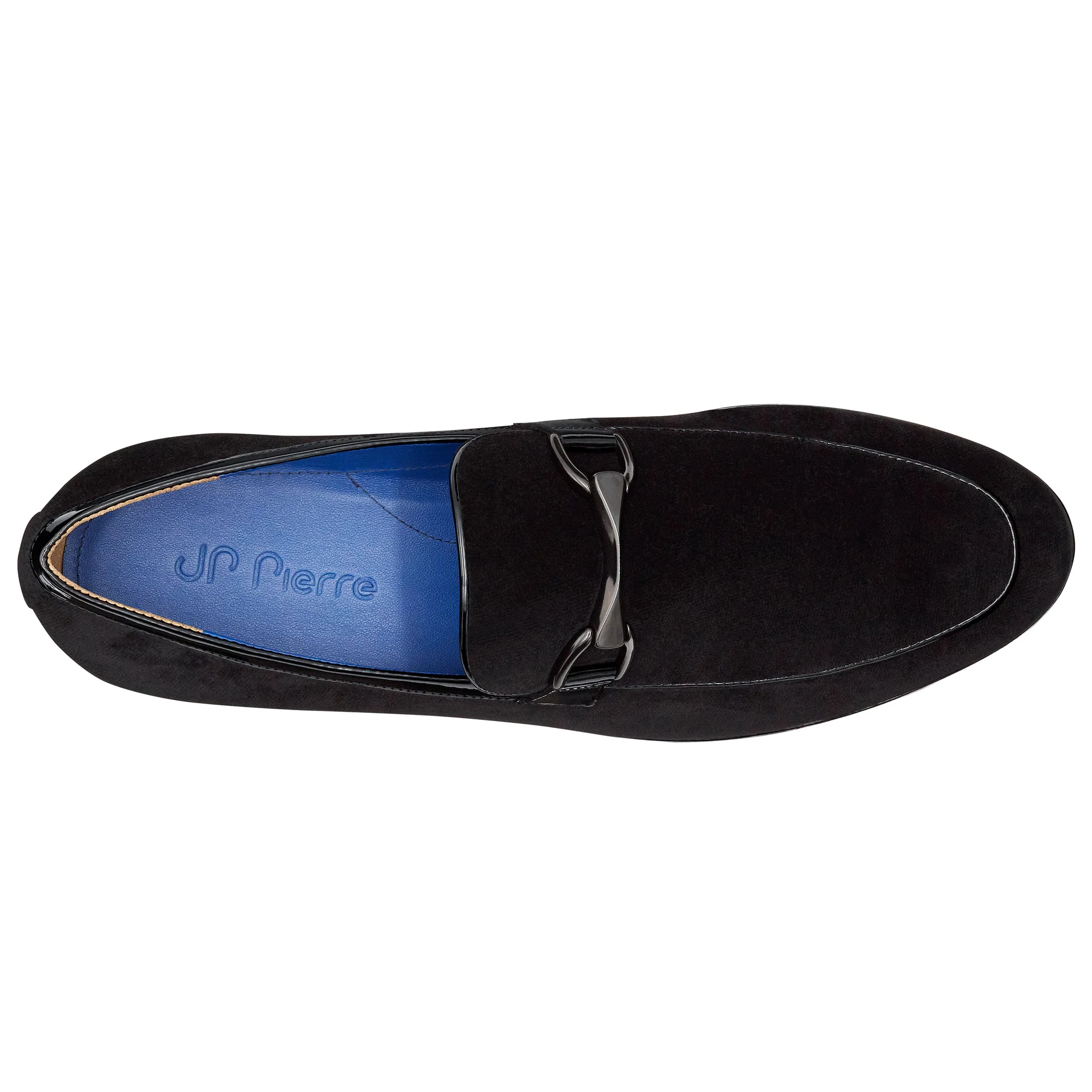 Men´s black velvet buckle tuxedo shoes