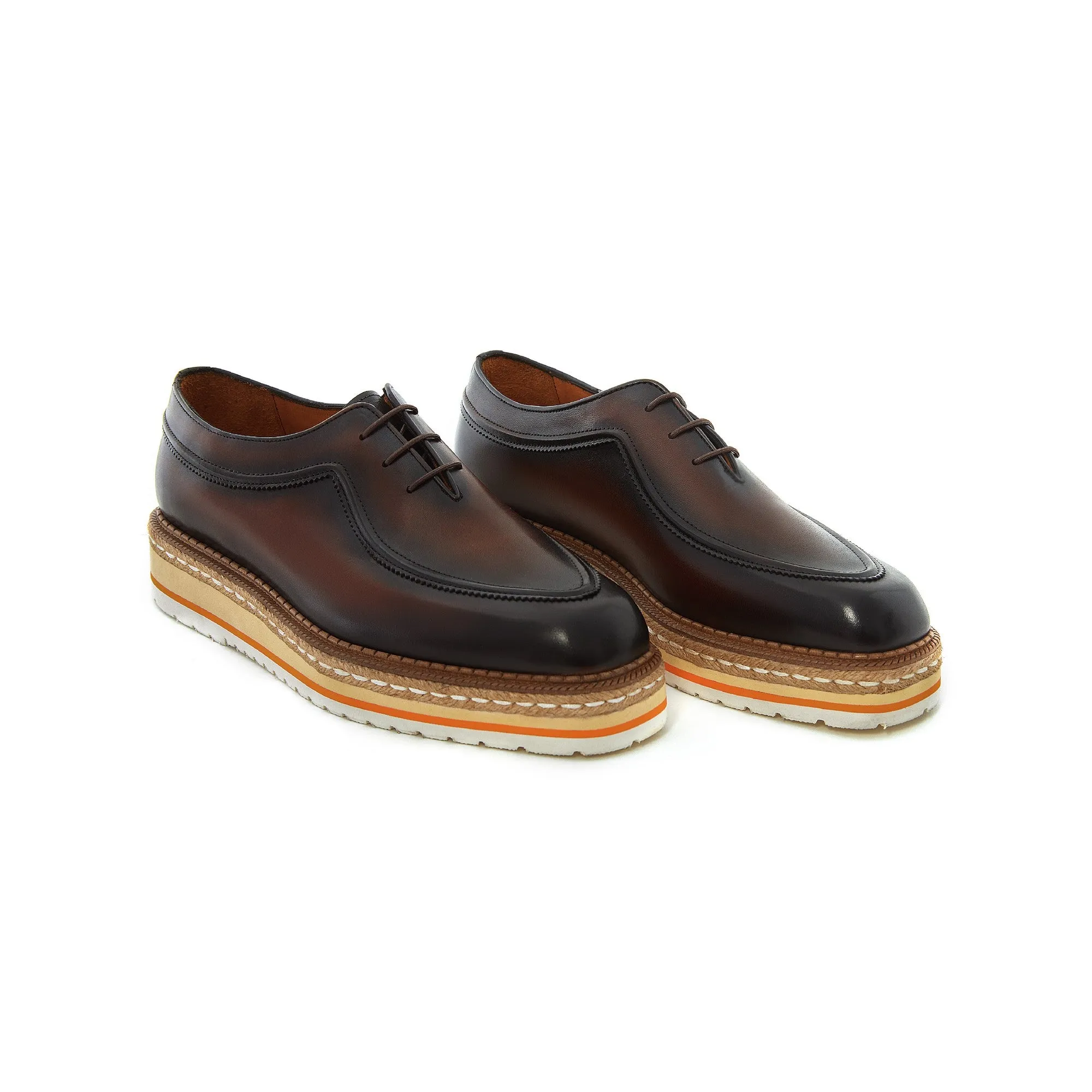 Men's Calf Leather Lace Up Handmade Oxford M7028