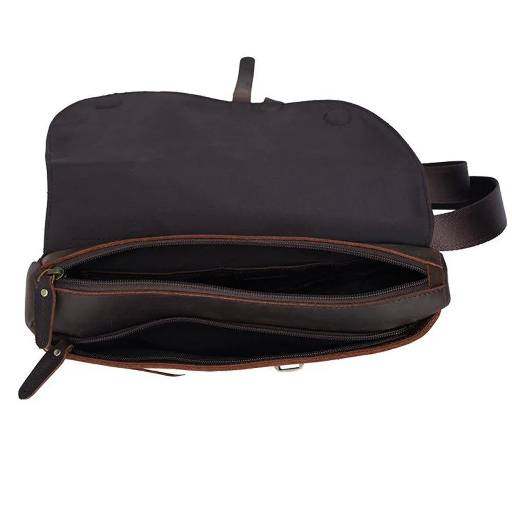 Mens Leather Sling Bag Casual Crossbody Bags