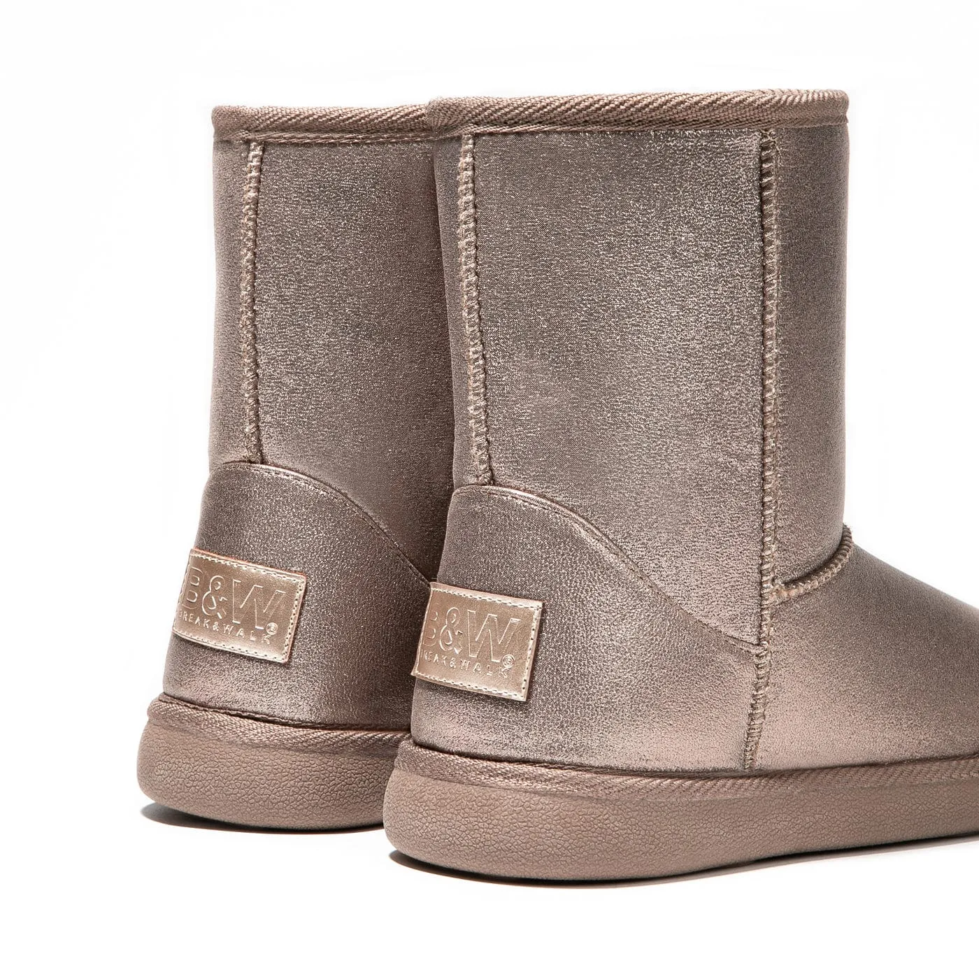 Metallic Taupe Bow Australian Boots