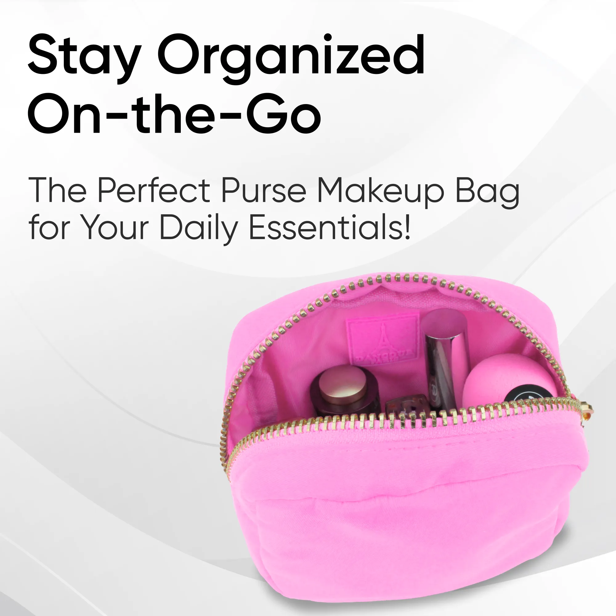 Mini Makeup Bag For Purse - Pink Pouch - Coin Purse Wallet For Women