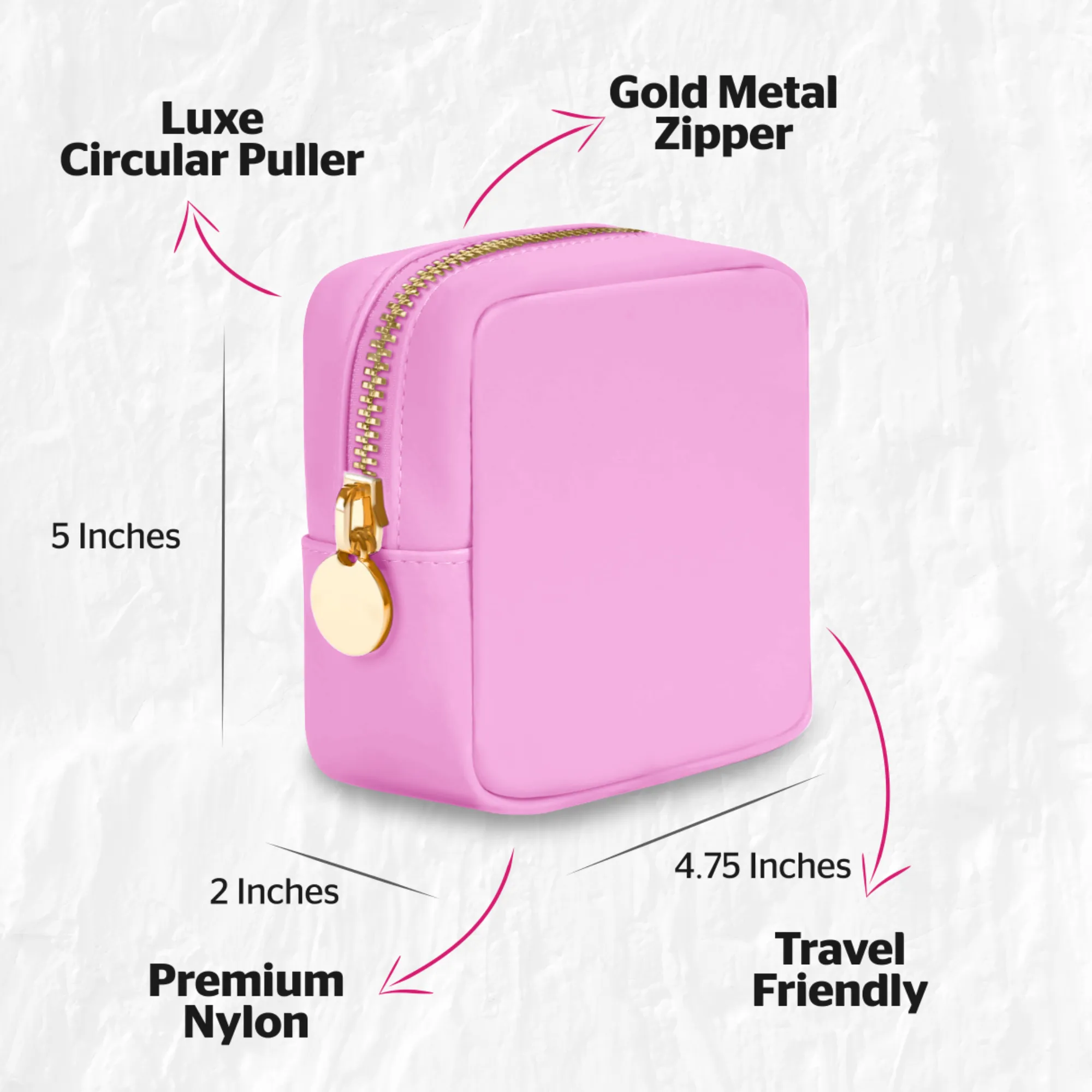Mini Makeup Bag For Purse - Pink Pouch - Coin Purse Wallet For Women