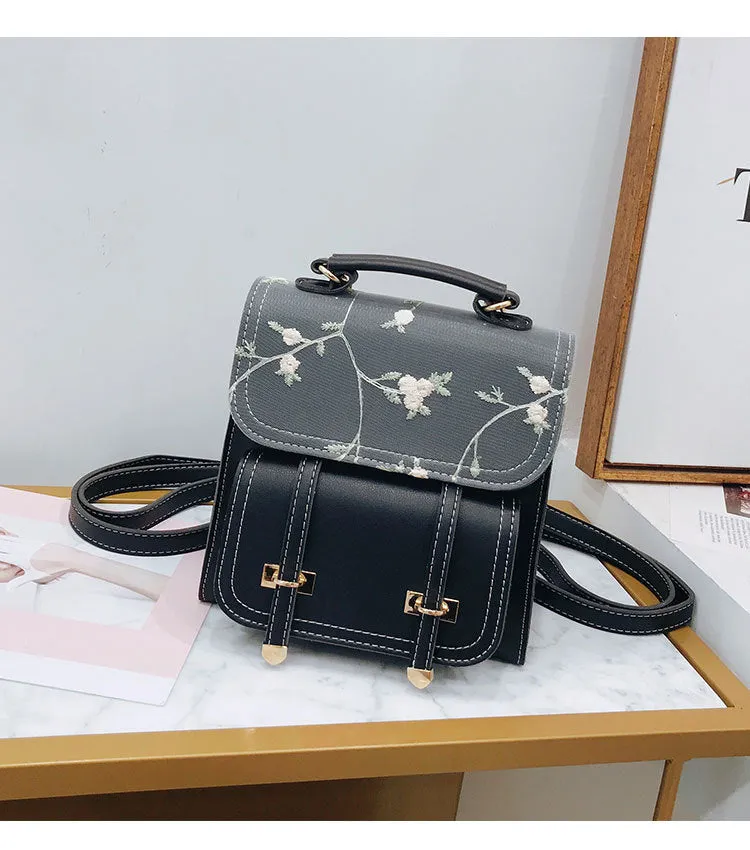 New Listing Summer Small Fresh Flower Embroidery Backpack 2020 Korean Student Backpack Casual Mini Girl Small Backpacks