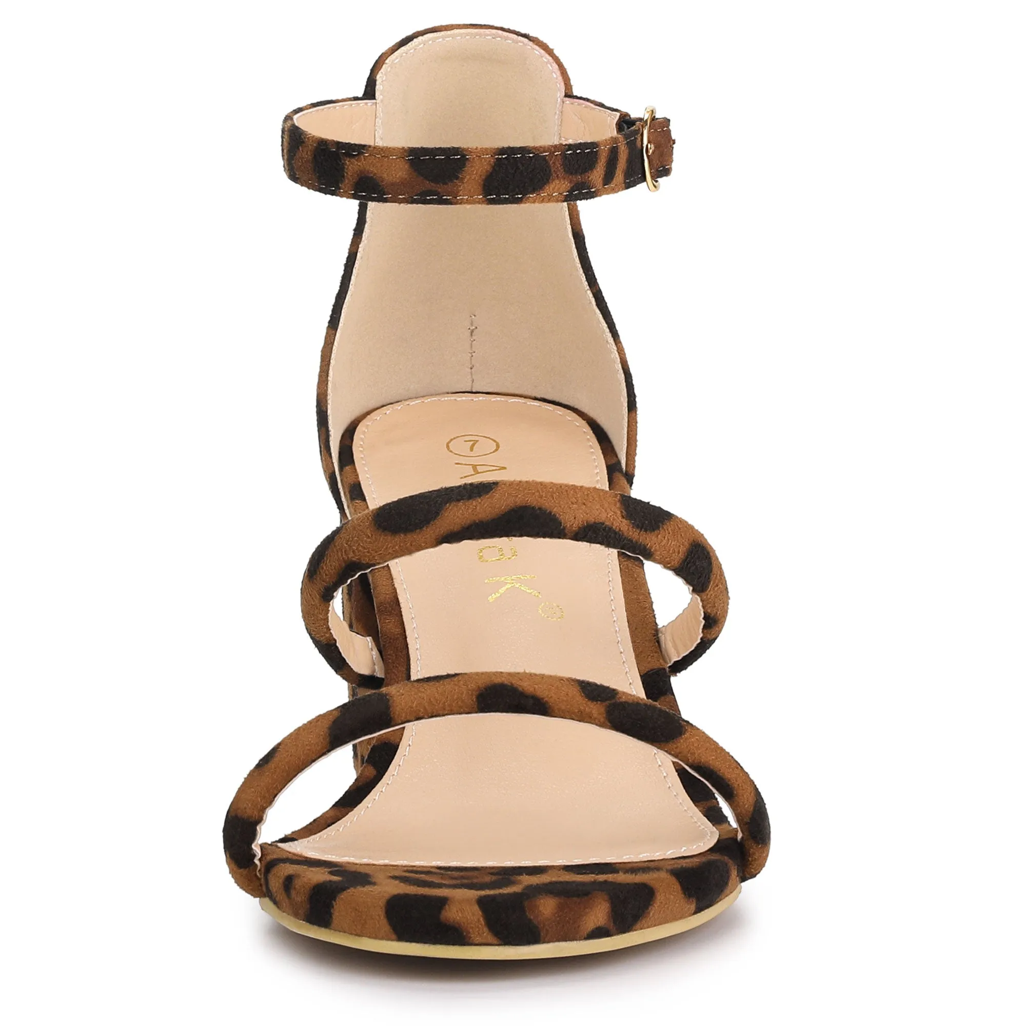 Open Toe Ankle Strap Chunky Heel Sandals