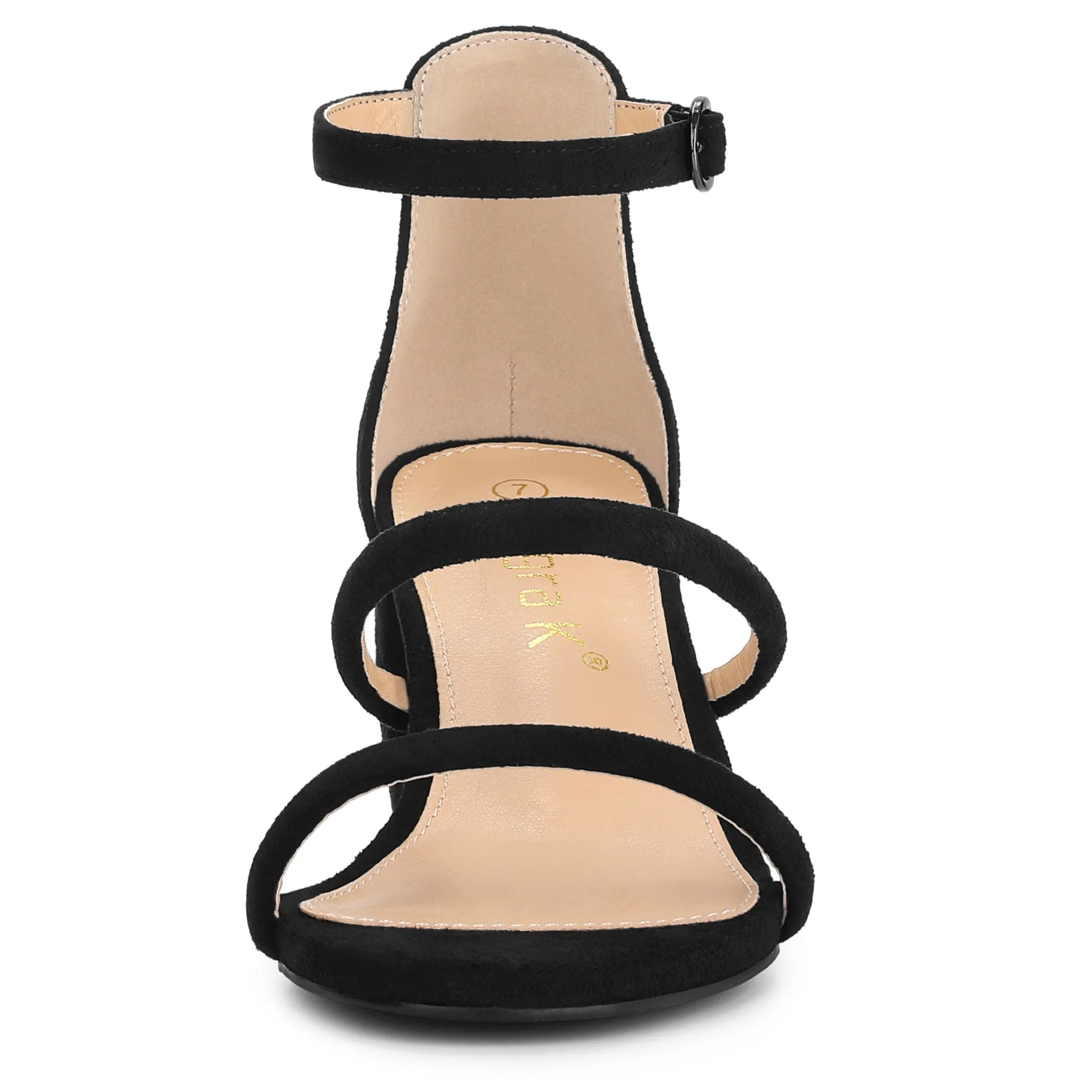 Open Toe Ankle Strap Chunky Heel Sandals