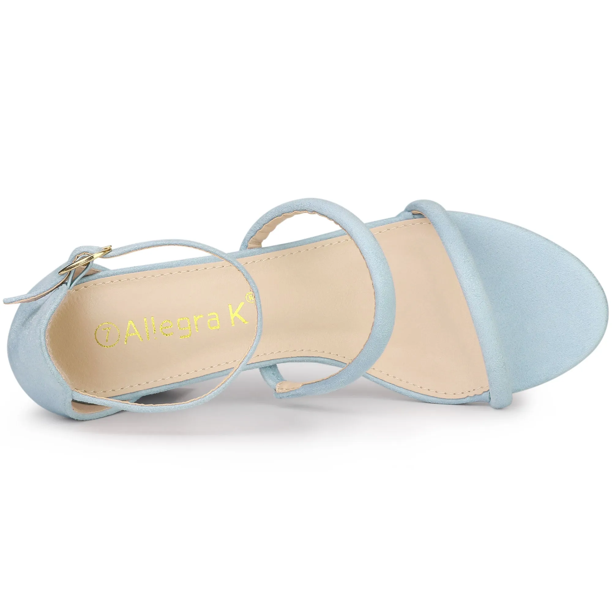 Open Toe Ankle Strap Chunky Heel Sandals