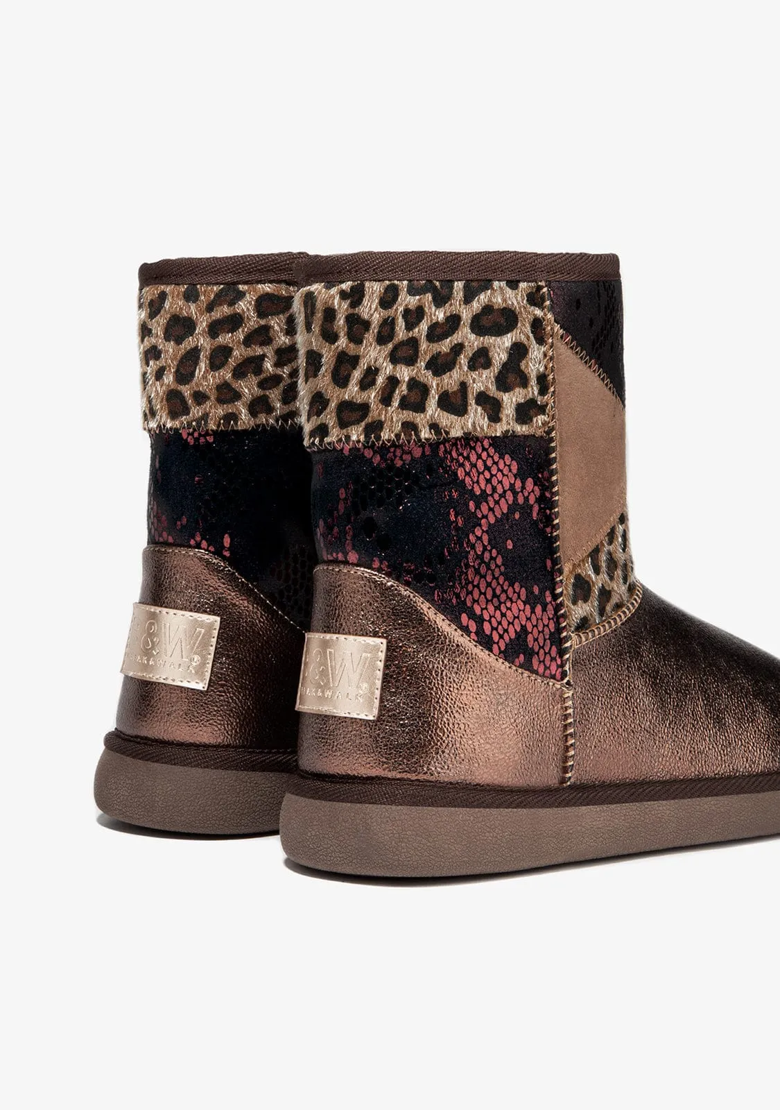 Patchwork Brown Australian Boots